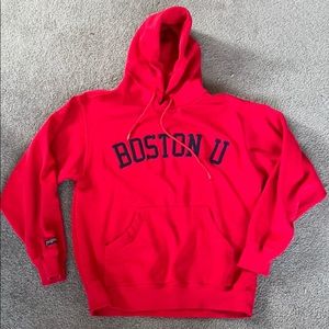 Boston University red sweatshirt